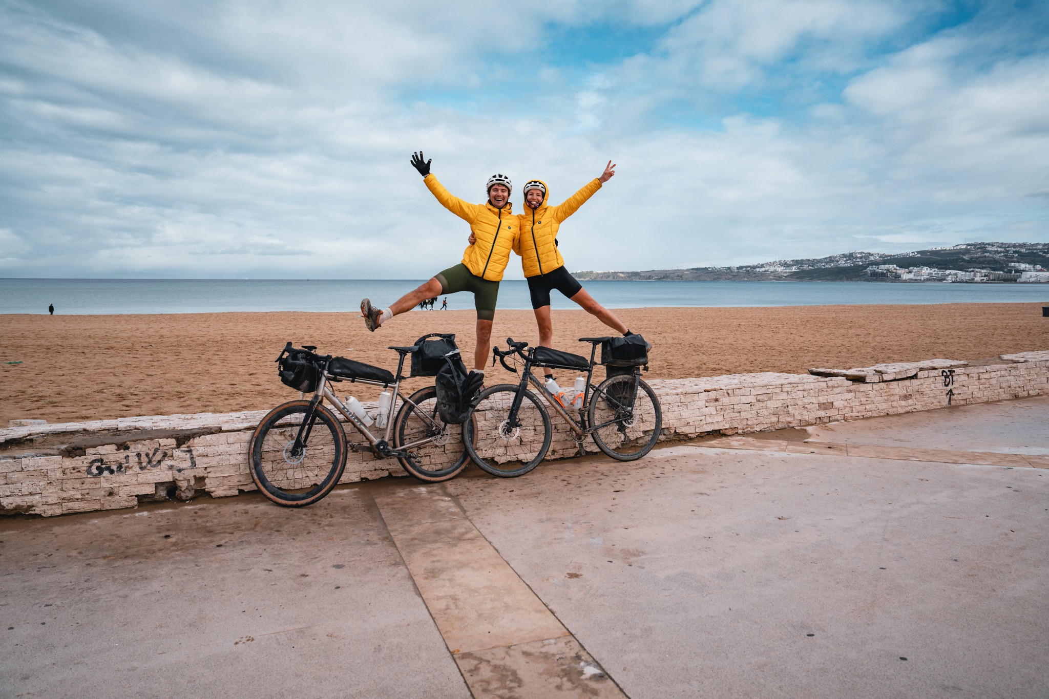 Starting the bikepacking journey near the Atlantic coast