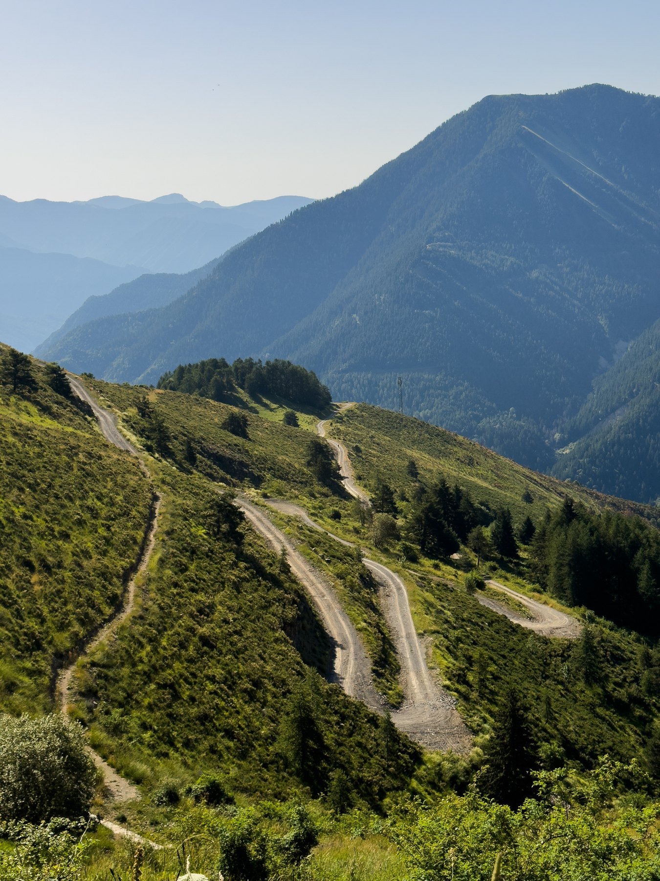 Balcony road above the alpine valleys