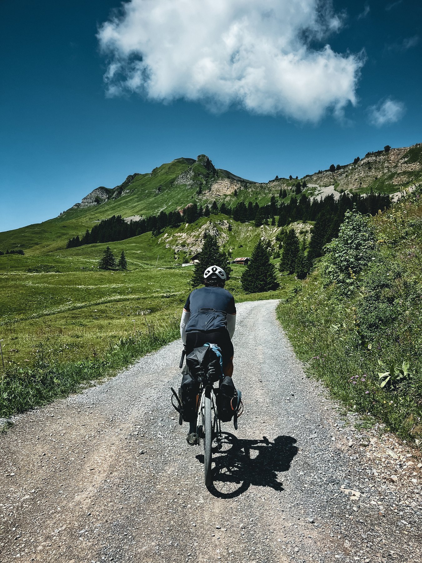 High-altitude road in the Southern Alps