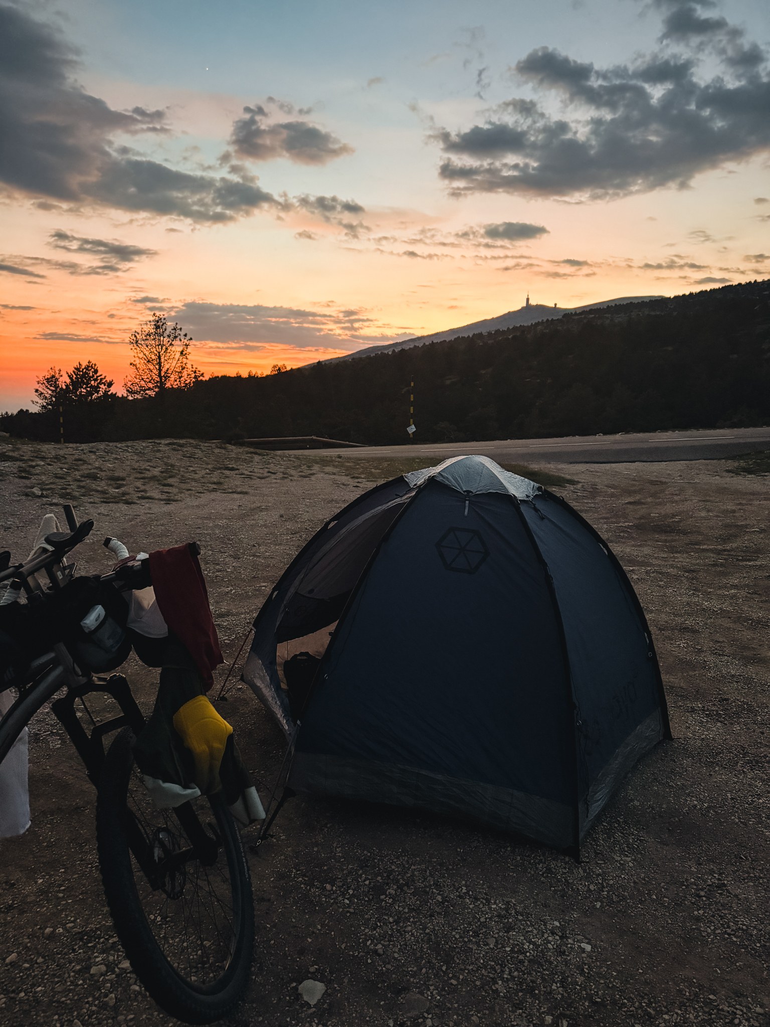 Bivouac at sunset
