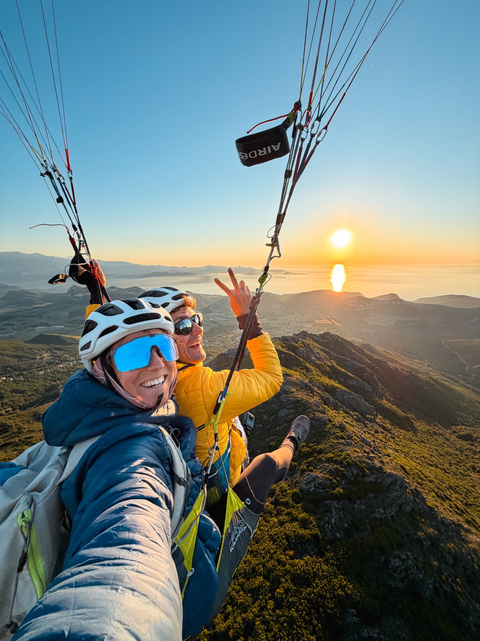 Tandem flight above Corsica