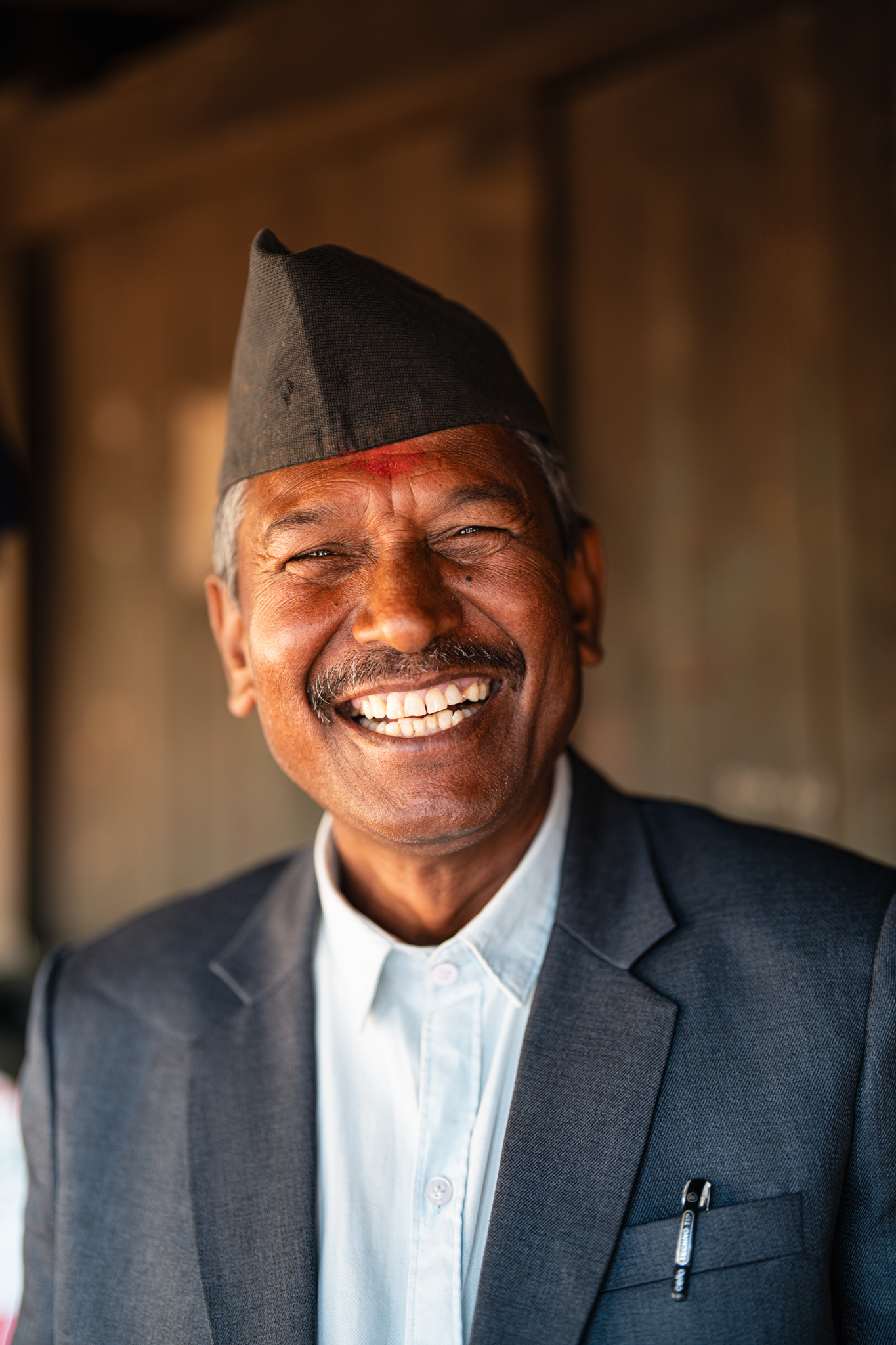 Smiling man with hat