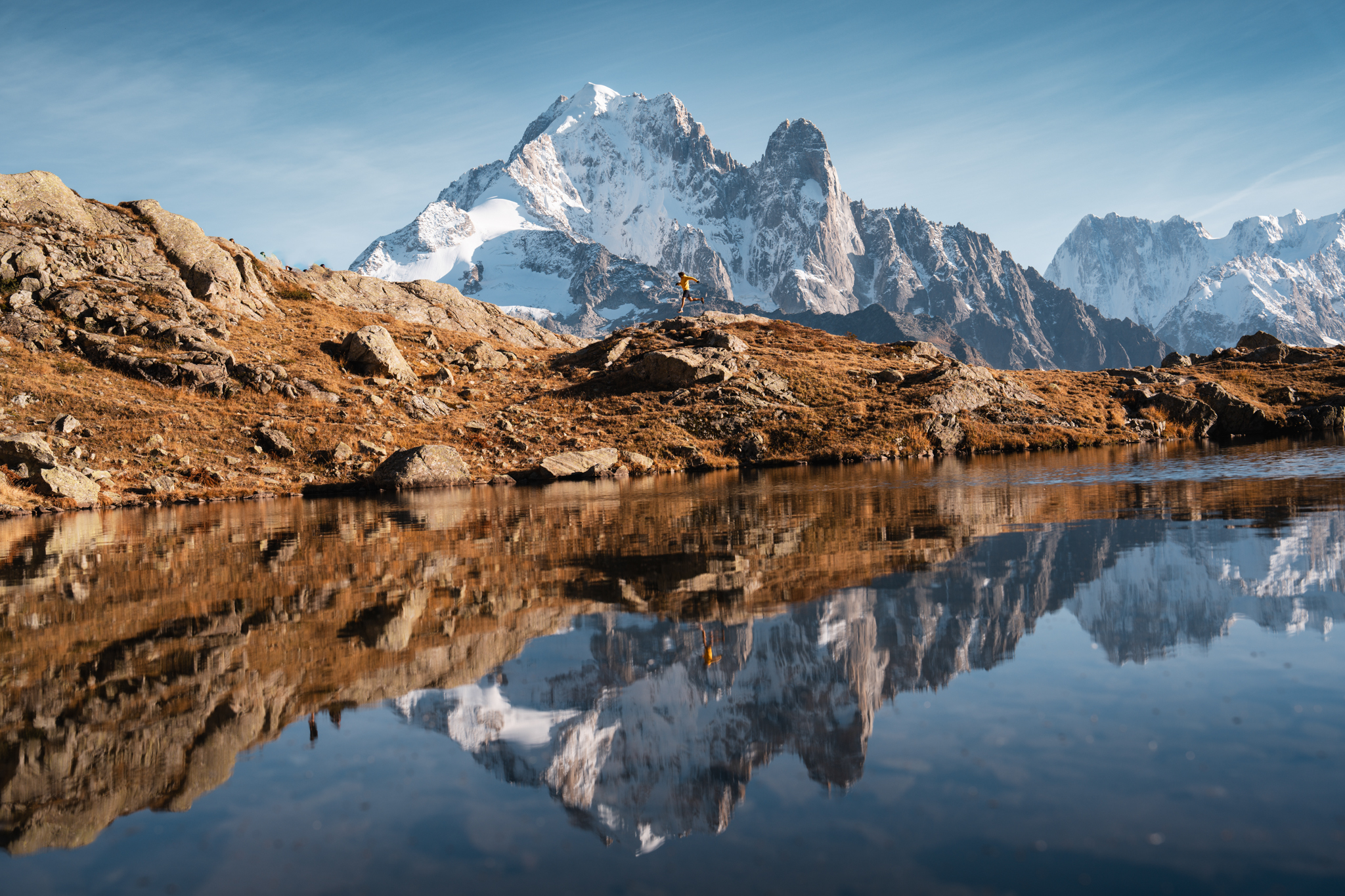 Alpine lake reflection