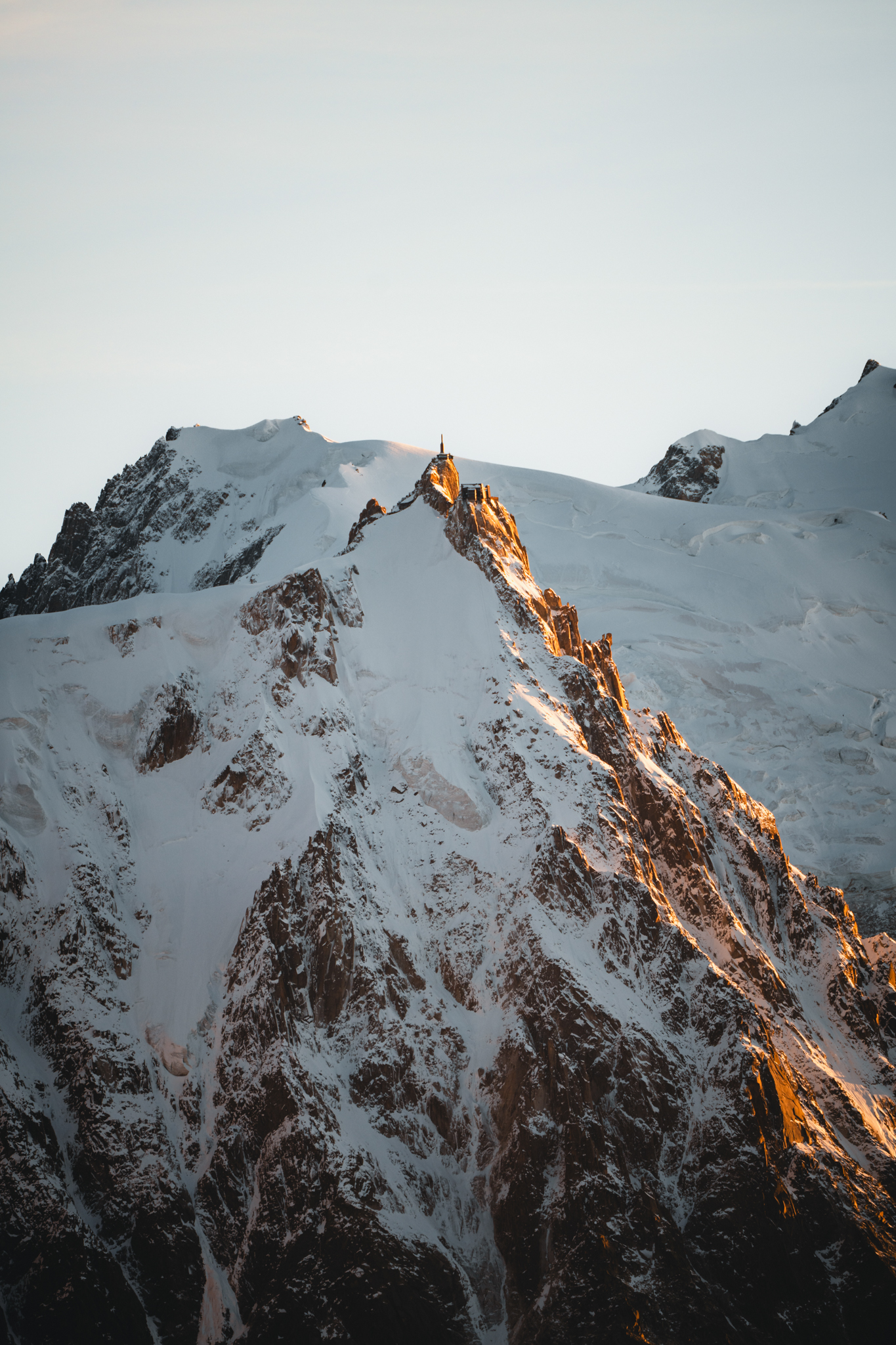 Snowy alpine ridge